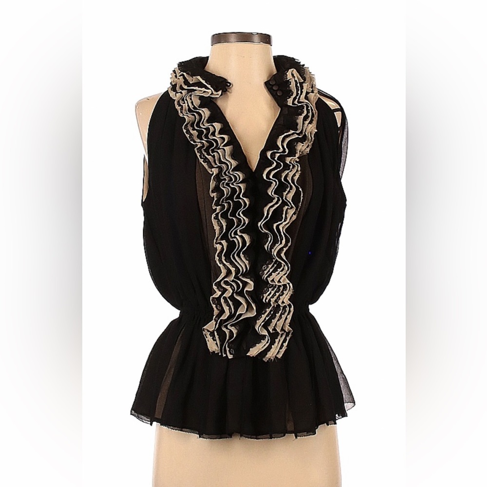 Elegant sleeveless blouse.  Size small.